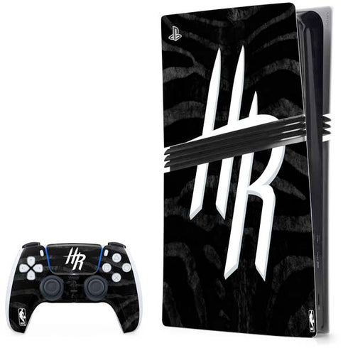 NBA Houston Rockets Black Animal Print PS5 Pro Bundle Skin