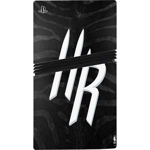 NBA Houston Rockets Black Animal Print PS5 Pro Disk Console Skin