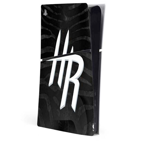 NBA Houston Rockets Black Animal Print PS5 Slim Digital Edition Console Skin