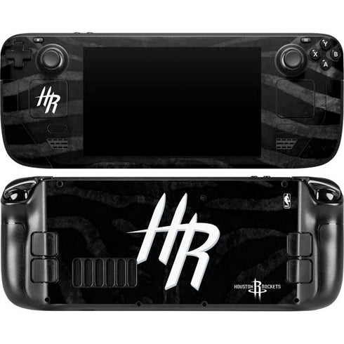 NBA Houston Rockets Black Animal Print Steam Deck Handheld Gaming Computer Skin