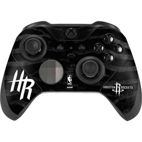 NBA Houston Rockets Black Animal Print Xbox Elite Wireless Controller Series 2 Skin