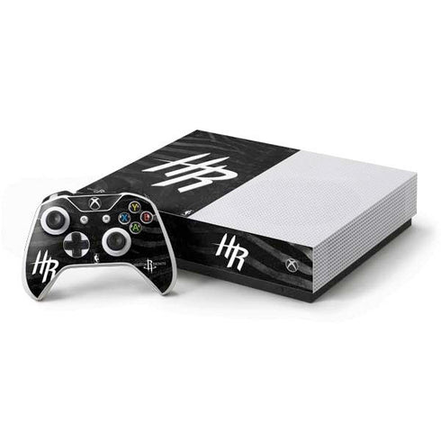 NBA Houston Rockets Black Animal Print Xbox One S All-Digital Edition Bundle Skin