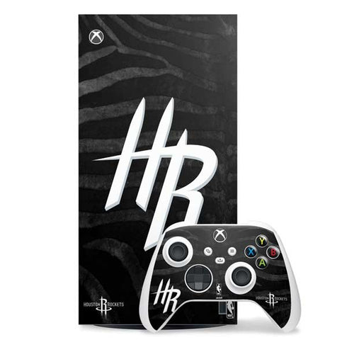 NBA Houston Rockets Black Animal Print Xbox Series X Skins
