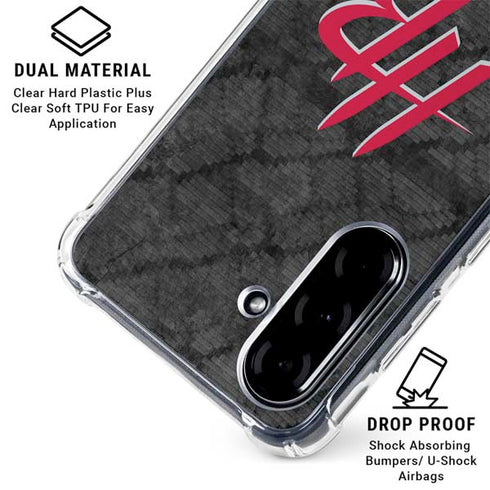 NBA Houston Rockets Dark Rust Galaxy A36 5G Clear Case