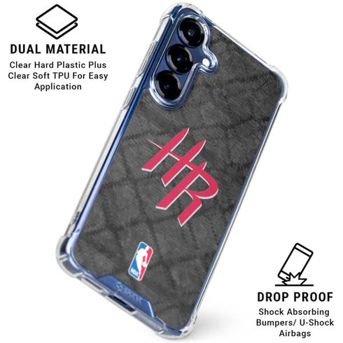 NBA Houston Rockets Dark Rust Galaxy S25 Plus Clear Case
