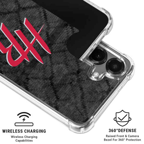 NBA Houston Rockets Dark Rust Galaxy S26 Clear Case