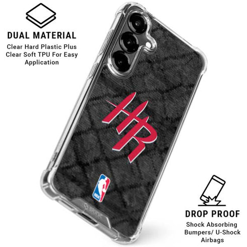 NBA Houston Rockets Dark Rust Galaxy S26 Plus Clear Case