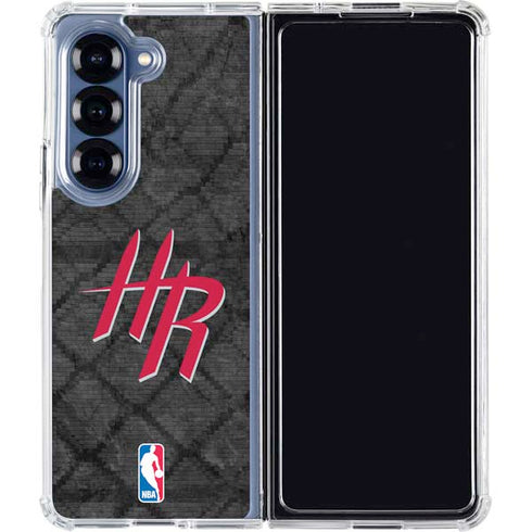 NBA Houston Rockets Dark Rust Galaxy Z Fold6 Clear Case
