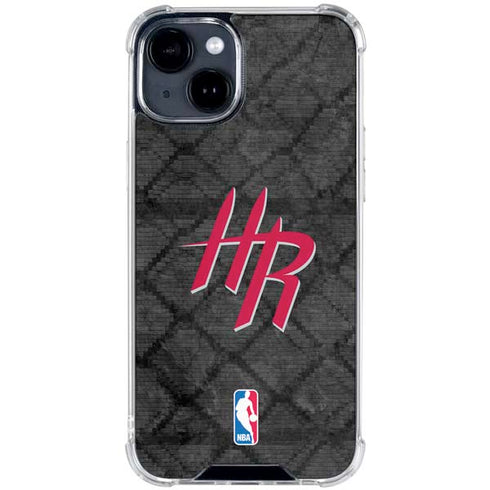NBA Houston Rockets Dark Rust iPhone 15 Clear Case