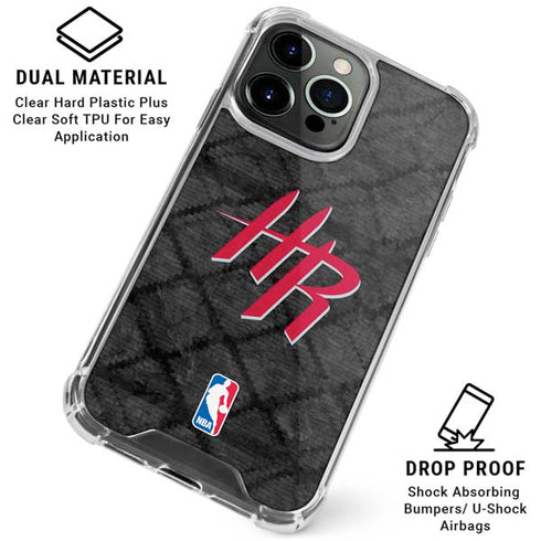 NBA Houston Rockets Dark Rust iPhone 16 Pro Max Clear Case