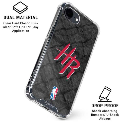 NBA Houston Rockets Dark Rust iPhone 16e Clear Case