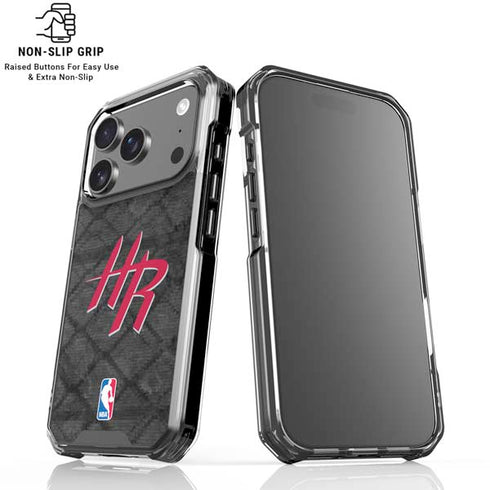 NBA Houston Rockets Dark Rust iPhone 18 Pro Clear Case