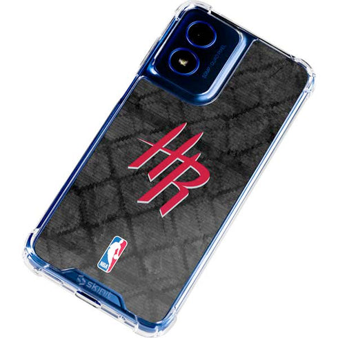 NBA Houston Rockets Dark Rust Moto G Play 4G (2024) Clear Case