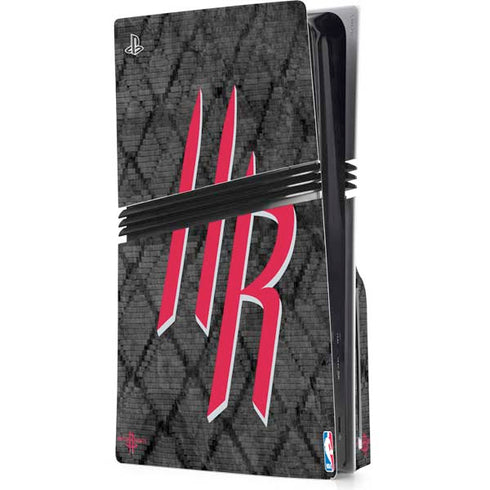 NBA Houston Rockets Dark Rust PS5 Pro Disk Console Skin
