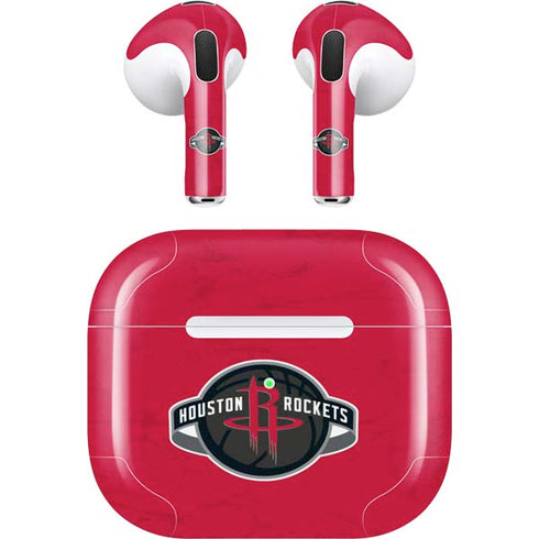 NBA Houston Rockets Distressed Apple AirPods (3rd Gen 2021) Skin