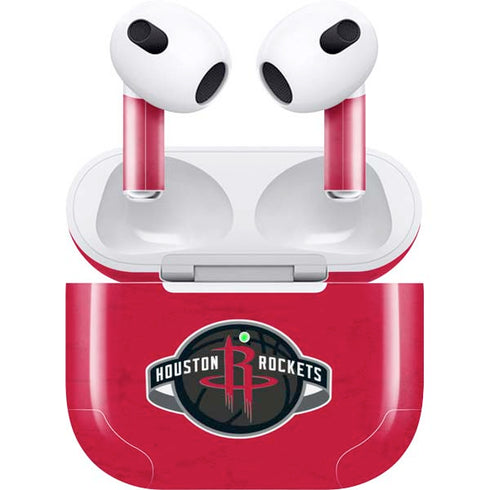 NBA Houston Rockets Distressed Apple AirPods (3rd Gen 2021) Skin