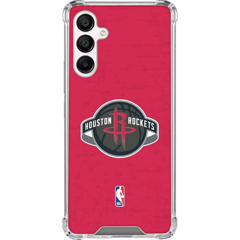 NBA Houston Rockets Distressed Galaxy A16 5G Clear Case