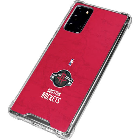 NBA Houston Rockets Distressed Galaxy Note20 5G Clear Case