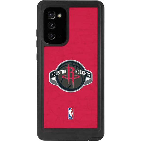 NBA Houston Rockets Distressed Galaxy Note20 5G Waterproof Case
