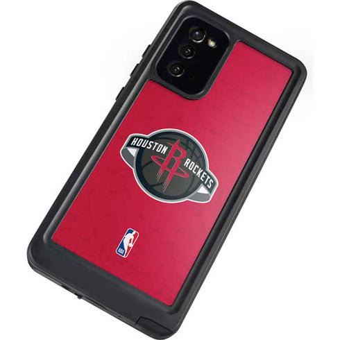 NBA Houston Rockets Distressed Galaxy Note20 5G Waterproof Case