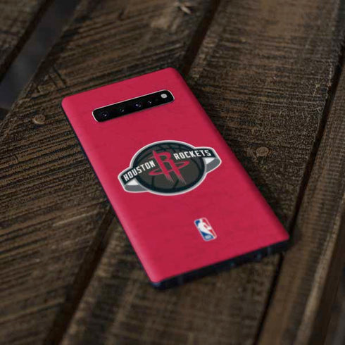 NBA Houston Rockets Distressed Galaxy S10 Plus Skin