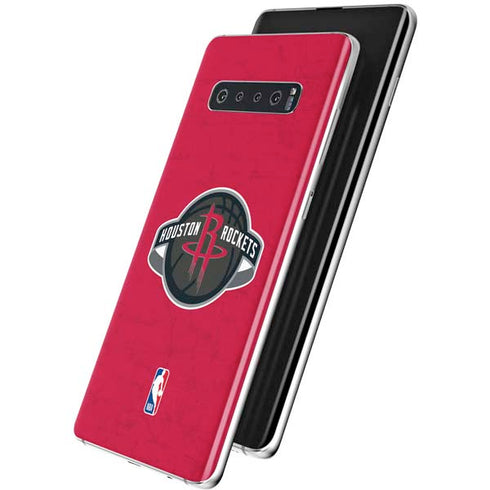 NBA Houston Rockets Distressed Galaxy S10 Skin