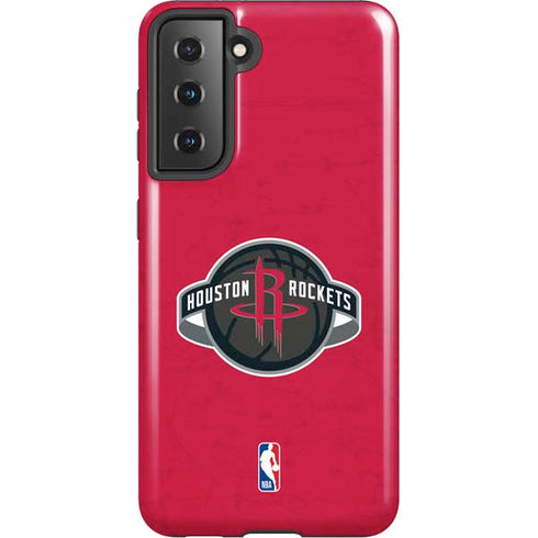 NBA Houston Rockets Distressed Galaxy S21 5G Pro Case