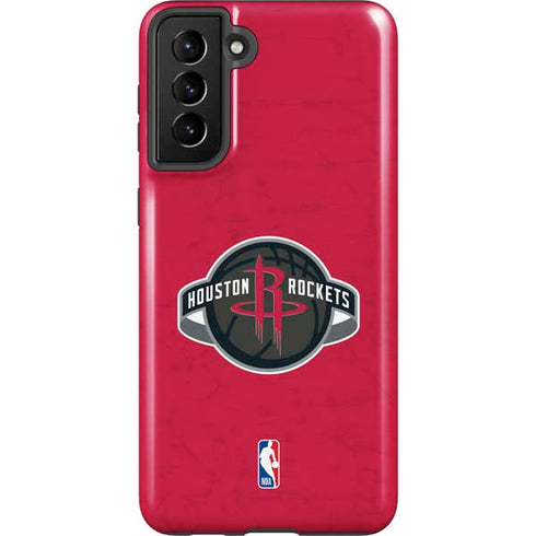 NBA Houston Rockets Distressed Galaxy S21 FE Pro Case
