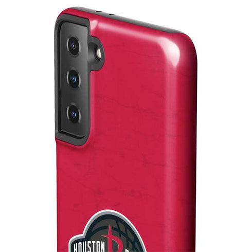NBA Houston Rockets Distressed Galaxy S21 FE Pro Case