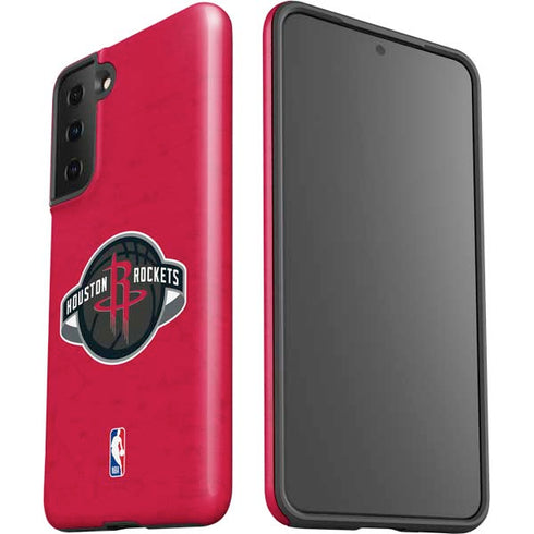 NBA Houston Rockets Distressed Galaxy S21 FE Pro Case