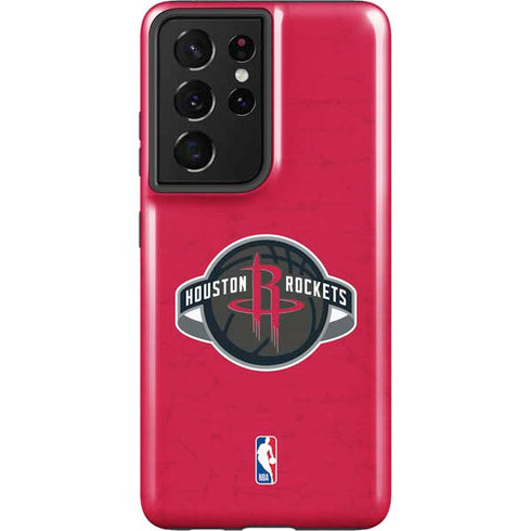 NBA Houston Rockets Distressed Galaxy S21 Ultra 5G Pro Case