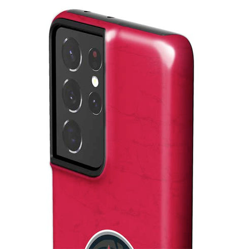 NBA Houston Rockets Distressed Galaxy S21 Ultra 5G Pro Case