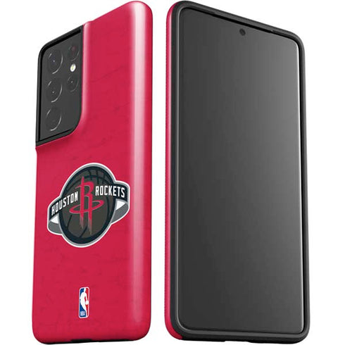 NBA Houston Rockets Distressed Galaxy S21 Ultra 5G Pro Case