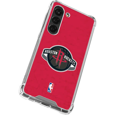 NBA Houston Rockets Distressed Galaxy S23 Clear Case