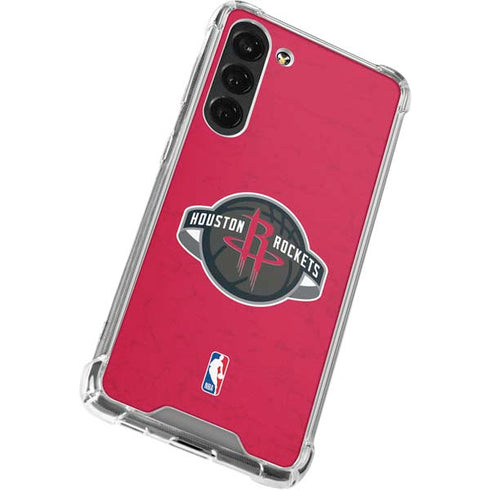 NBA Houston Rockets Distressed Galaxy S23 FE Clear Case