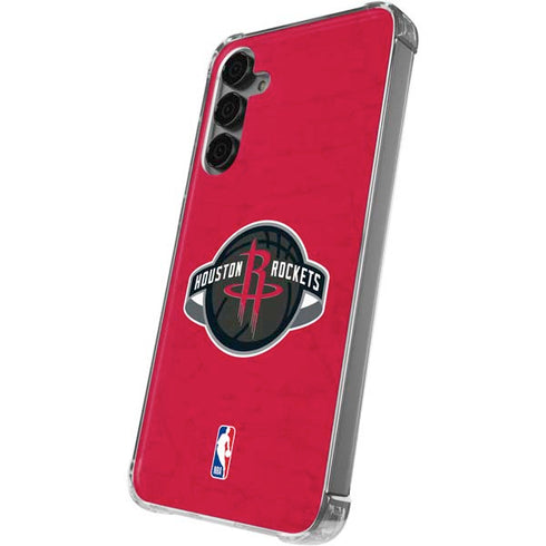 NBA Houston Rockets Distressed Galaxy S24 Plus Clear Case
