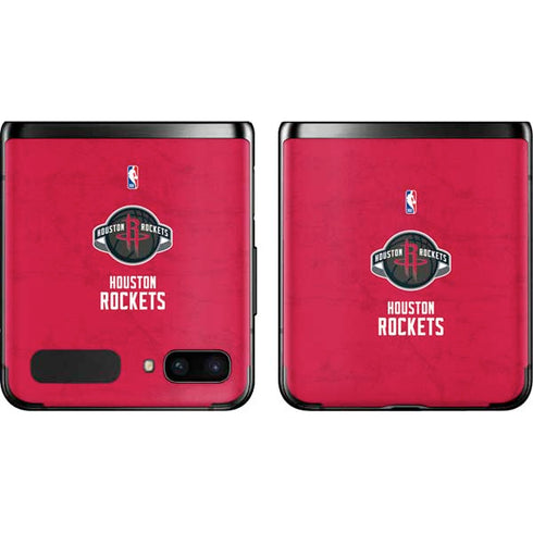 NBA Houston Rockets Distressed Galaxy Z Flip Skin