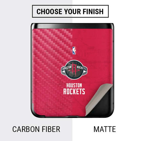 NBA Houston Rockets Distressed Galaxy Z Flip Skin