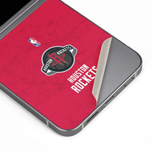 NBA Houston Rockets Distressed Galaxy Z Flip6 Skin