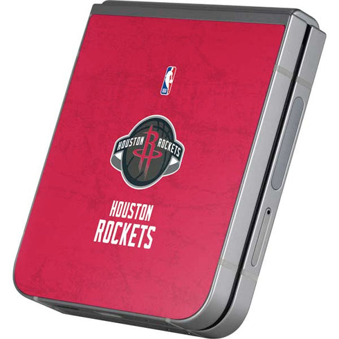 NBA Houston Rockets Distressed Galaxy Z Flip6 Skin