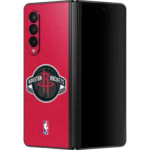 NBA Houston Rockets Distressed Galaxy Z Fold3 5G Skin