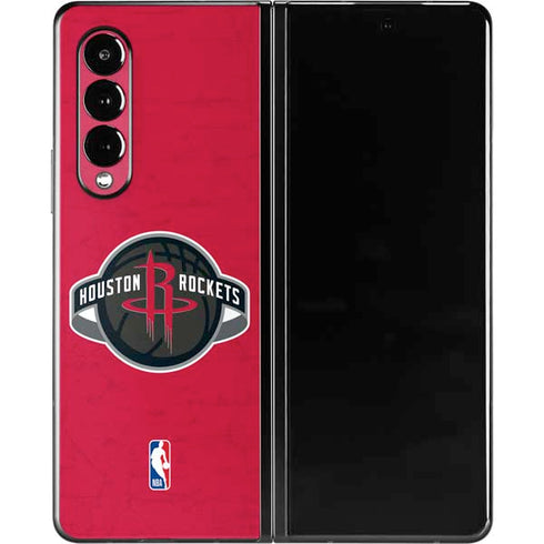 NBA Houston Rockets Distressed Galaxy Z Fold3 5G Skin