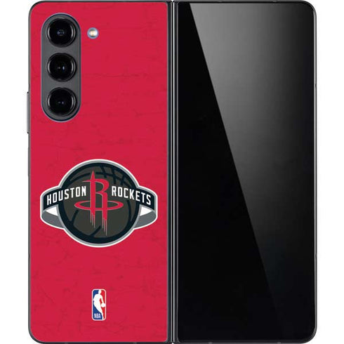 NBA Houston Rockets Distressed Galaxy Z Fold5 5G Skin