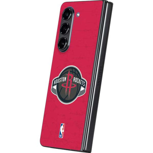 NBA Houston Rockets Distressed Galaxy Z Fold5 5G Skin