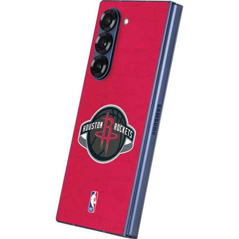 NBA Houston Rockets Distressed Galaxy Z Fold6 Skin