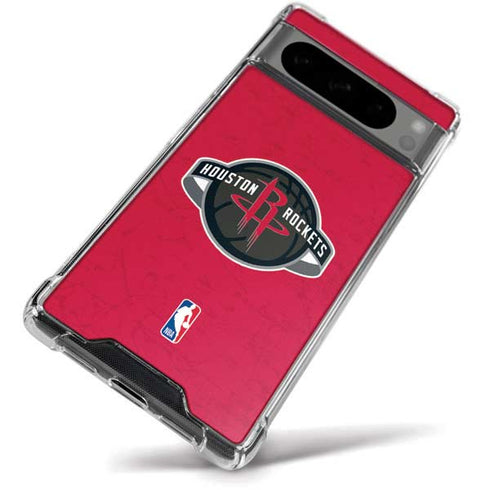 NBA Houston Rockets Distressed Google Pixel 8 Pro Clear Case