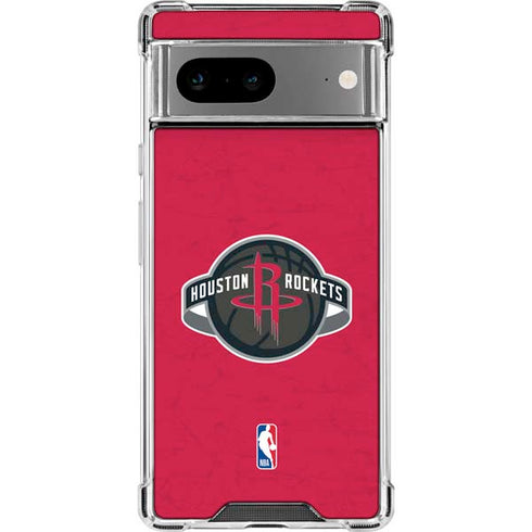NBA Houston Rockets Distressed Google Pixel 8a Clear Case