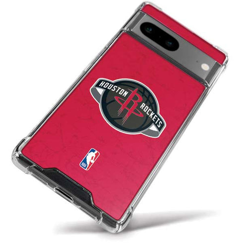 NBA Houston Rockets Distressed Google Pixel 8a Clear Case