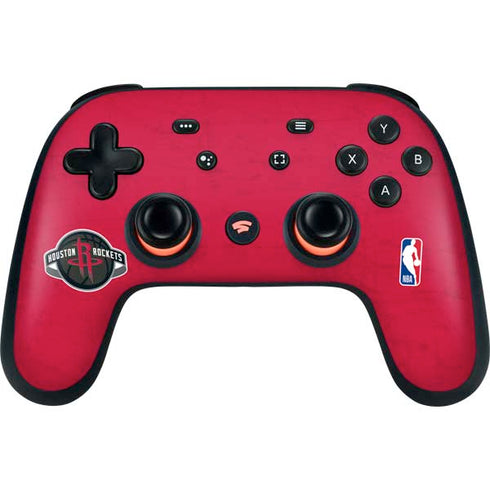 NBA Houston Rockets Distressed Google Stadia Controller Skin