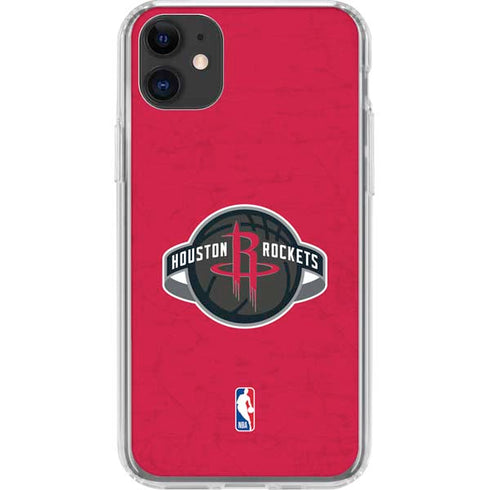 NBA Houston Rockets Distressed iPhone 11 Clear Case